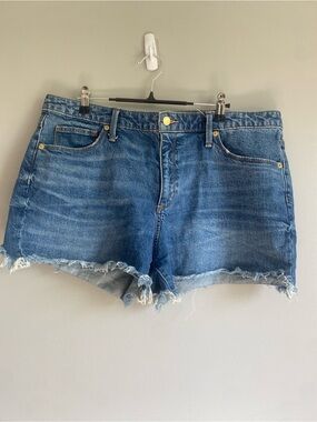 Universal Thread Distressed Mid-Rise Denim Shorts - Blue